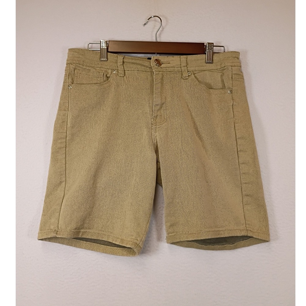 Safari Coastal Victoria Jeans Womens 10 Khaki Tan Ramie Cotton Bermuda Shorts